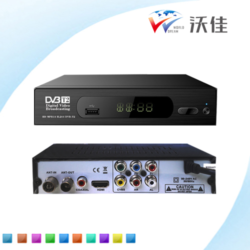 168mm size design hd dvb-t2 tv reciver for columbia/malaysia market