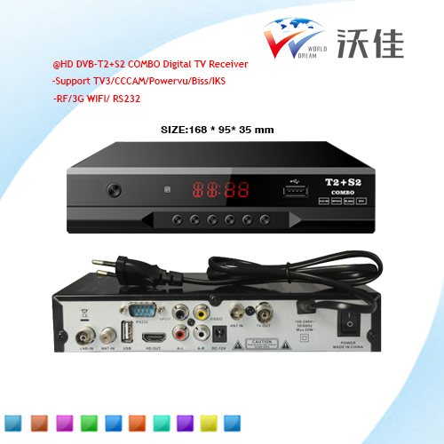 Powervu/Biss/RF/RS232 DVB-T2+S2 COMBO У/˹//